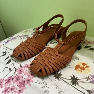 Brand New Brown Sandals, size 9